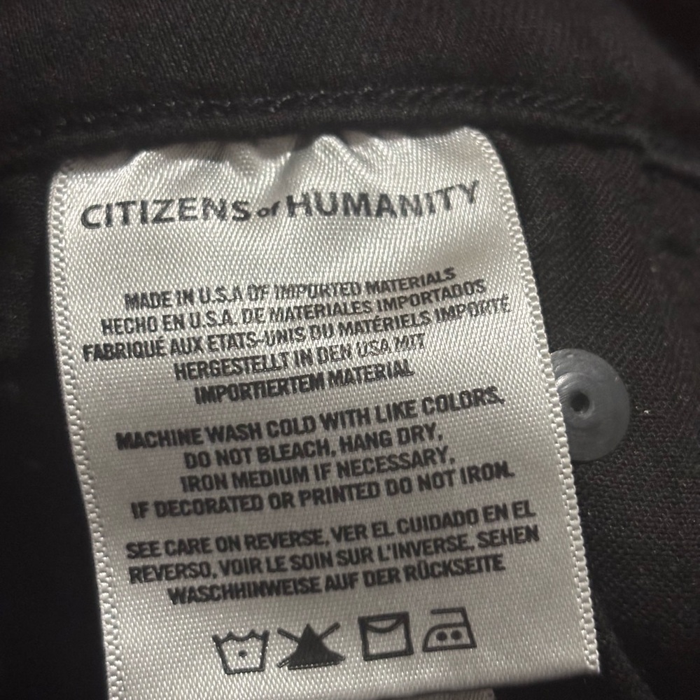 Citizens of Humanity Black Skinny Jeans High Rise Made in USA Size 4 - Picture 8 of 8
